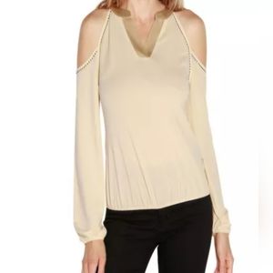 NWT Belldini Studded Cold Shoulder Top